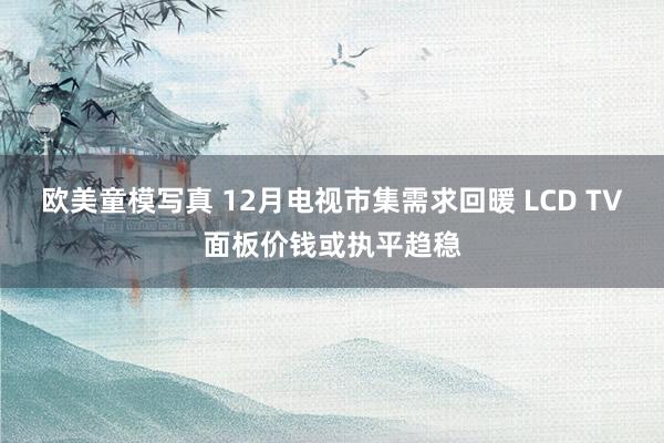 欧美童模写真 12月电视市集需求回暖 LCD TV面板价钱或执平趋稳