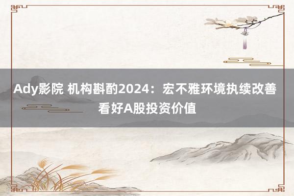 Ady影院 机构斟酌2024：宏不雅环境执续改善 看好A股投资价值
