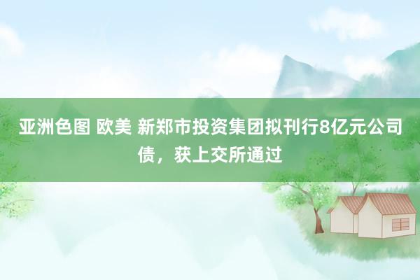 亚洲色图 欧美 新郑市投资集团拟刊行8亿元公司债，获上交所通过