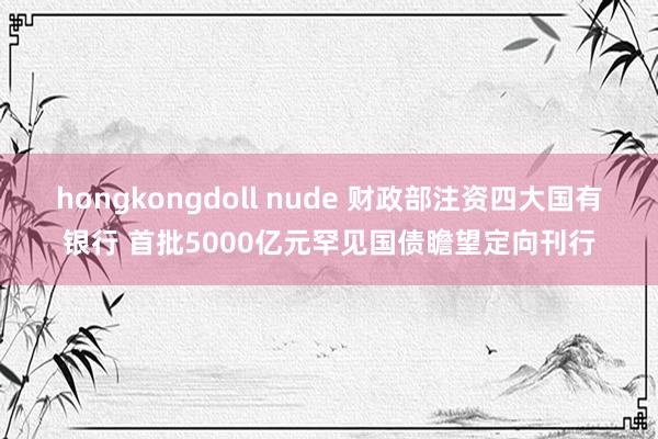 hongkongdoll nude 财政部注资四大国有银行 首批5000亿元罕见国债瞻望定向刊行